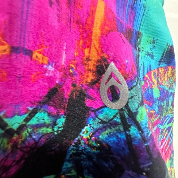 Dona Jo Kaleidoscope Print Tiered Skirt Size XL – Vibrant Athletic Boho Style - Picture 5 of 6